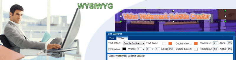 WYSIWYG - Edit WordArt effects in WYSIWYG